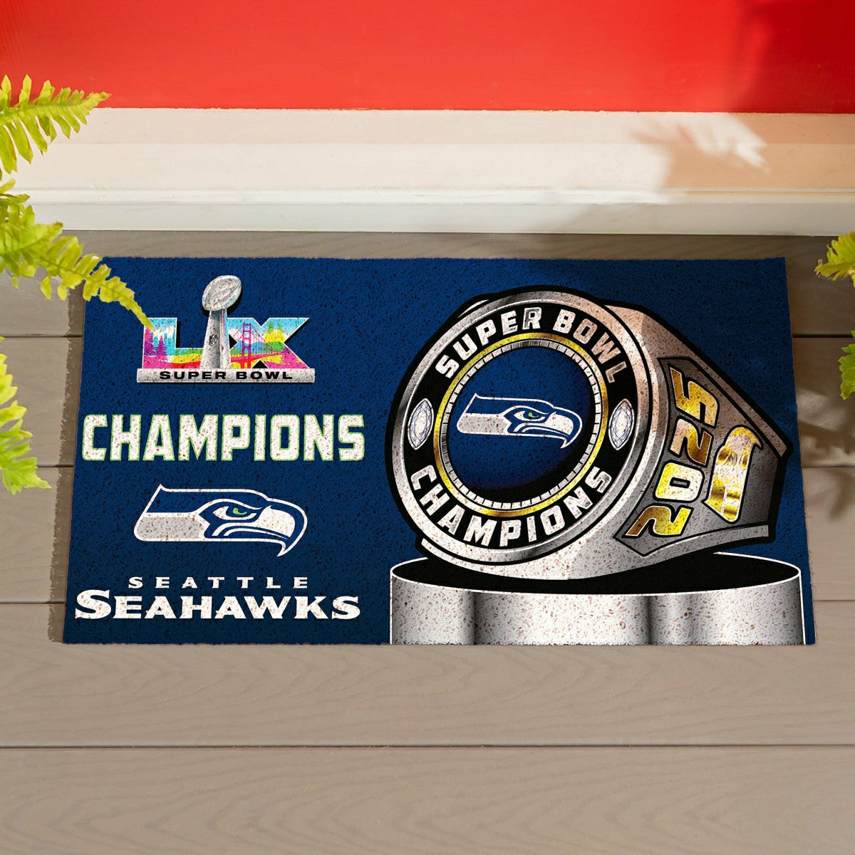Seattle Seahawks, Super Bowl 60, Ring, Turf Mat, Color, NFL