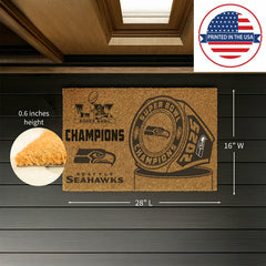 Seattle Seahawks, Super Bowl 60, Ring, Coir Mat, One Color, NFL