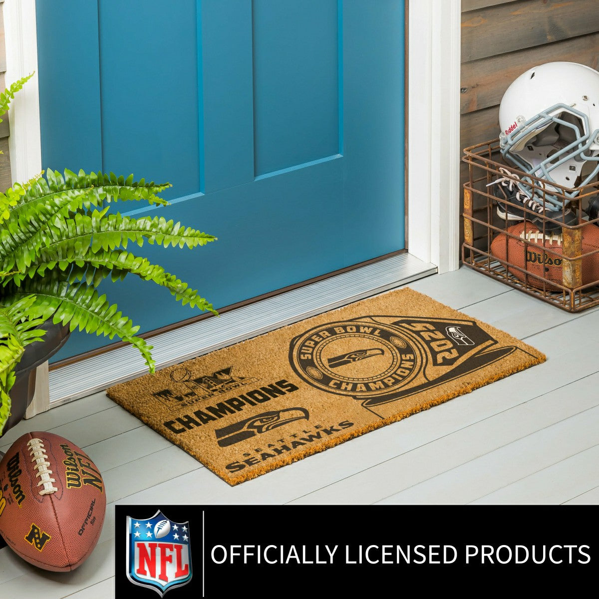 Seattle Seahawks, Super Bowl 60, Ring, Coir Mat, One Color, NFL