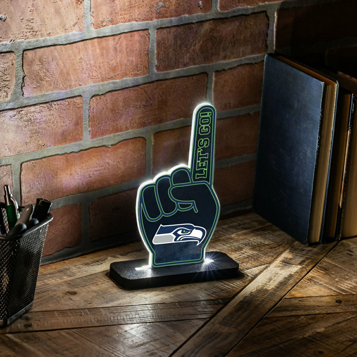 Seattle Seahawks NFL Football Foam Finger Desklite LED Decor, NFL, Home