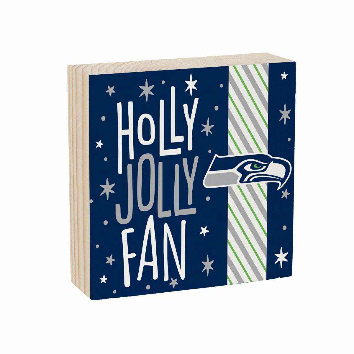 Seattle Seahawks Block, Holiday, 6x6, NFL, Home