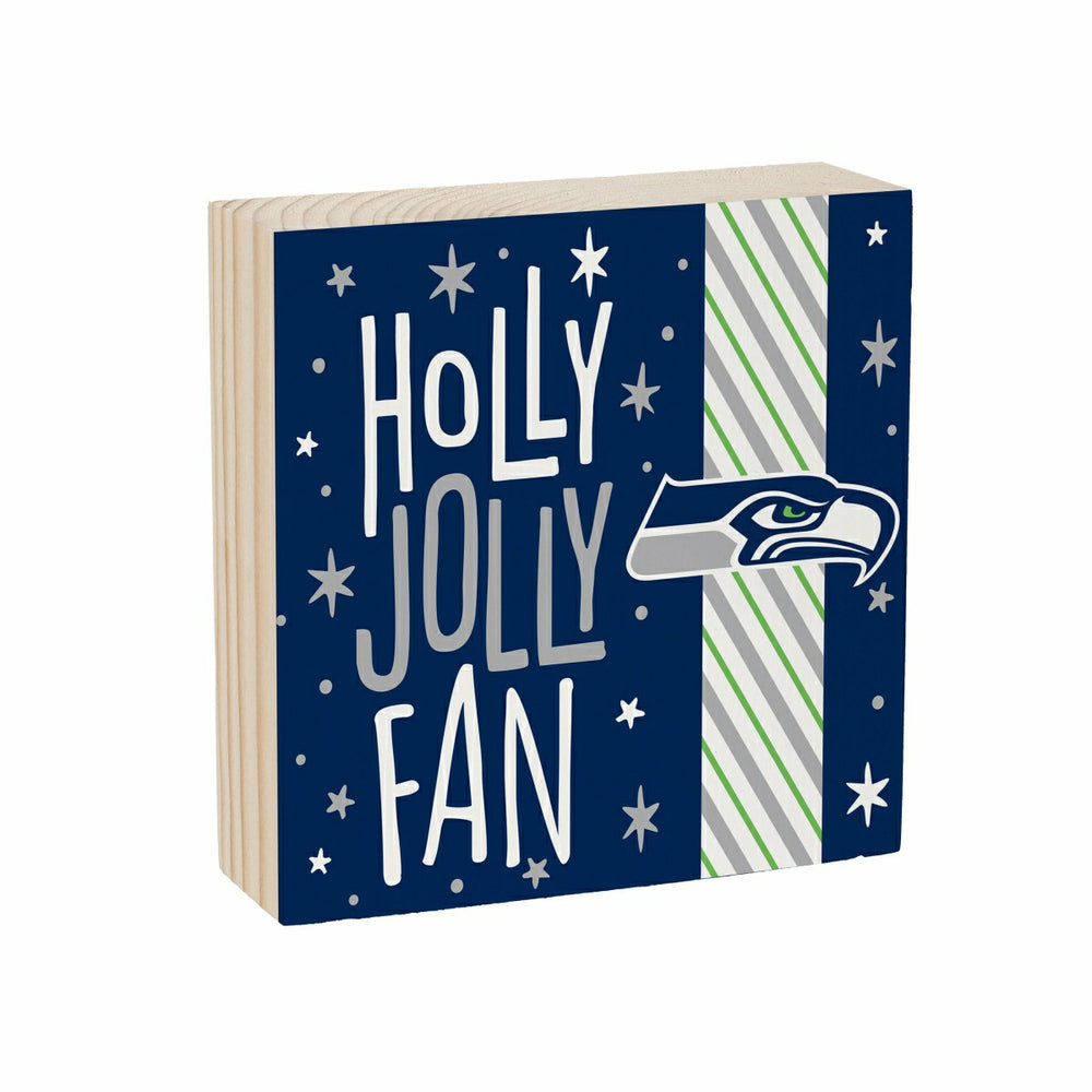 Seattle Seahawks Block, Holiday, 6x6, NFL, Home