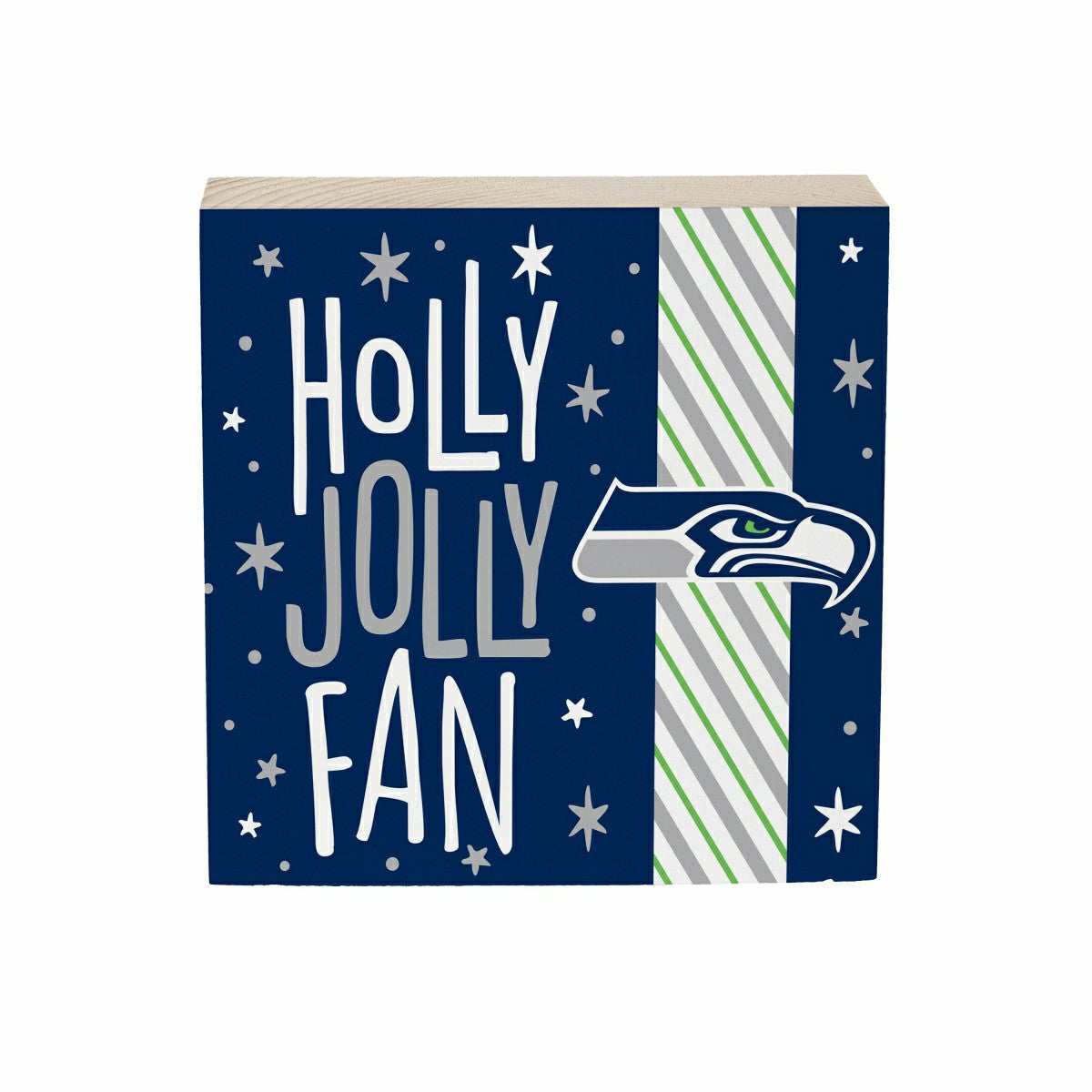 Seattle Seahawks Block, Holiday, 6x6, NFL, Home