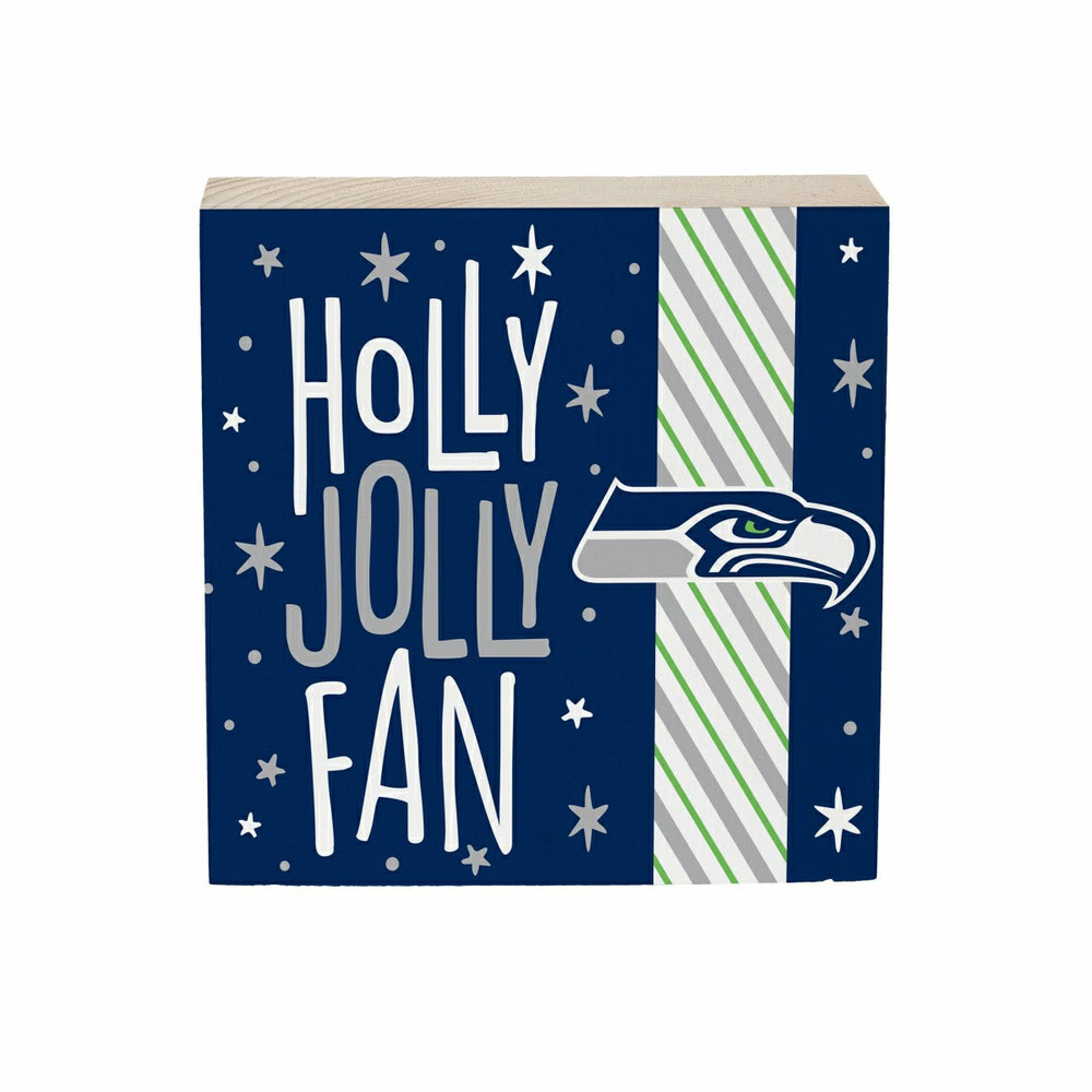 Seattle Seahawks Block, Holiday, 6x6, NFL, Home