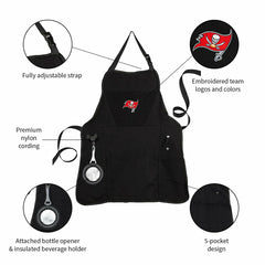 Grill Apron, Black, Tampa Bay Buccaneers, NFL, Home