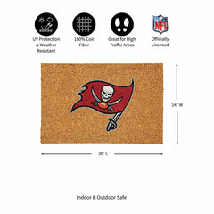 Tampa Bay Buccaneers Large Full Color Coir Mat, 36"x24", NFL
