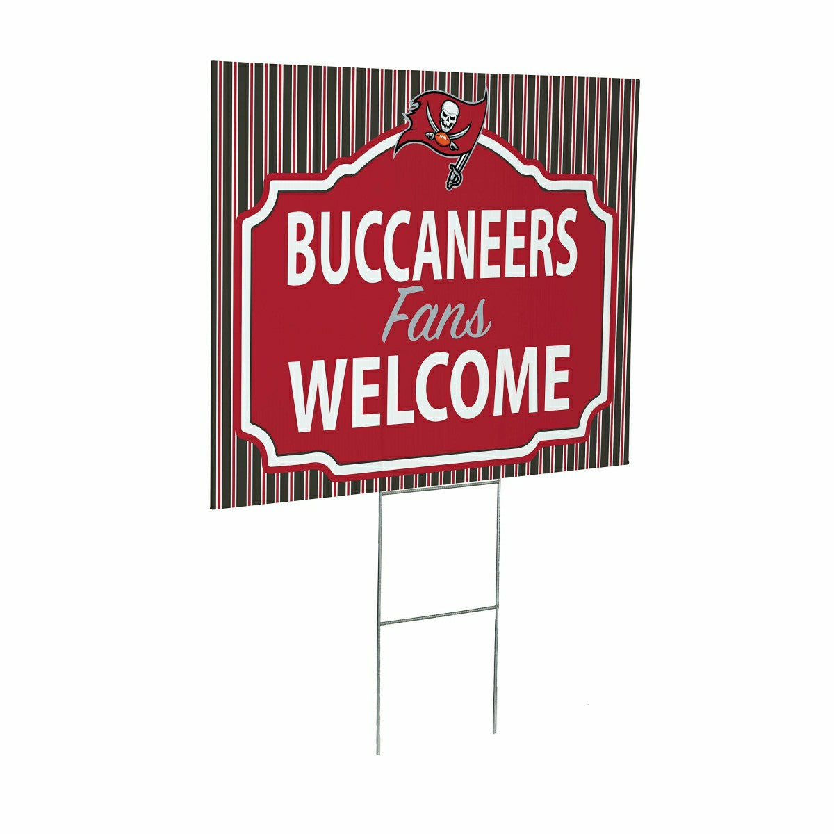 Tampa Bay Buccaneers Coroplast Yard Sign, "Fans Welcome", NFL, Home