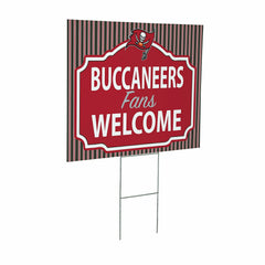 Tampa Bay Buccaneers Coroplast Yard Sign, "Fans Welcome", NFL, Home