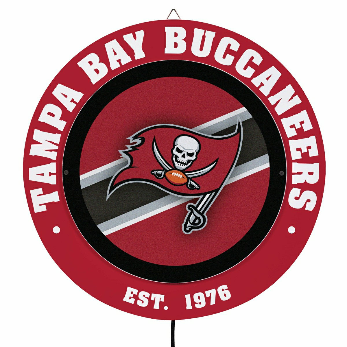 Tampa Bay Buccaneers, Metal Lite, Round, NFL