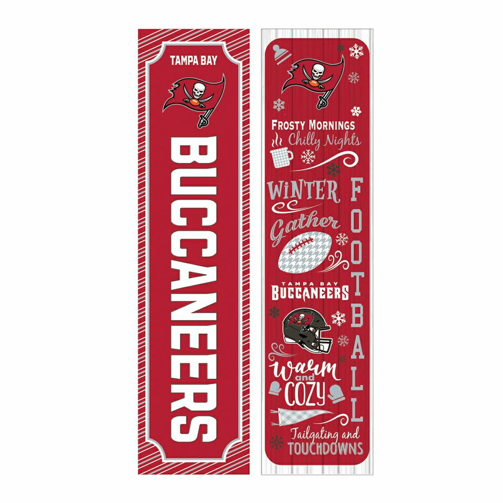 46" Double Sided Leaner, Tampa Bay Buccaneers, Winter Seasonal, NFL, Home