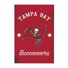 Tampa Bay Buccaneers Wood Wall Sign, 16x24, NFL, Home