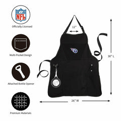 Grill Apron, Black, Tennessee Titans, NFL, Home
