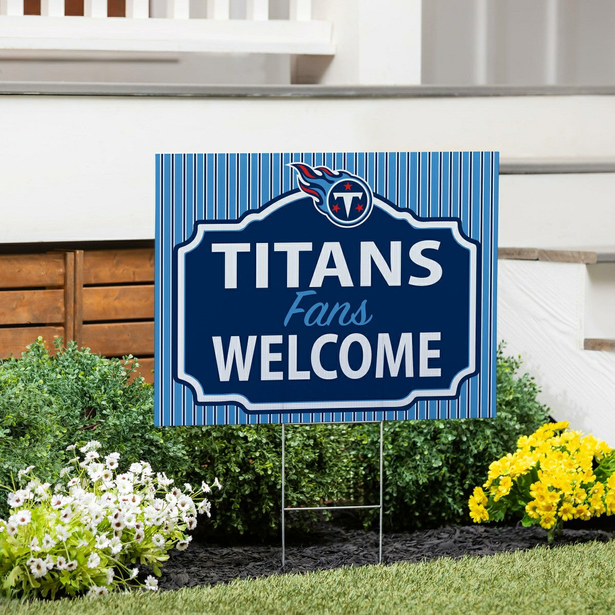 Tennessee Titans Coroplast Yard Sign, "Fans Welcome", NFL, Home