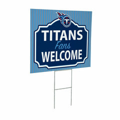 Tennessee Titans Coroplast Yard Sign, "Fans Welcome", NFL, Home