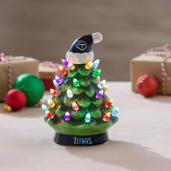 8" LED Ceramic Christmas Tree, Tennessee Titans, NFL, Home