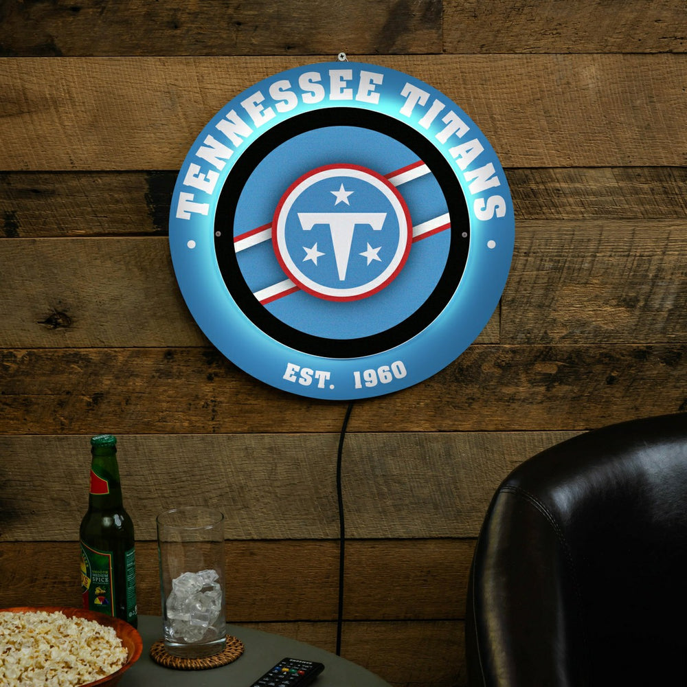 Tennessee Titans, Metal Lite, Round, NFL