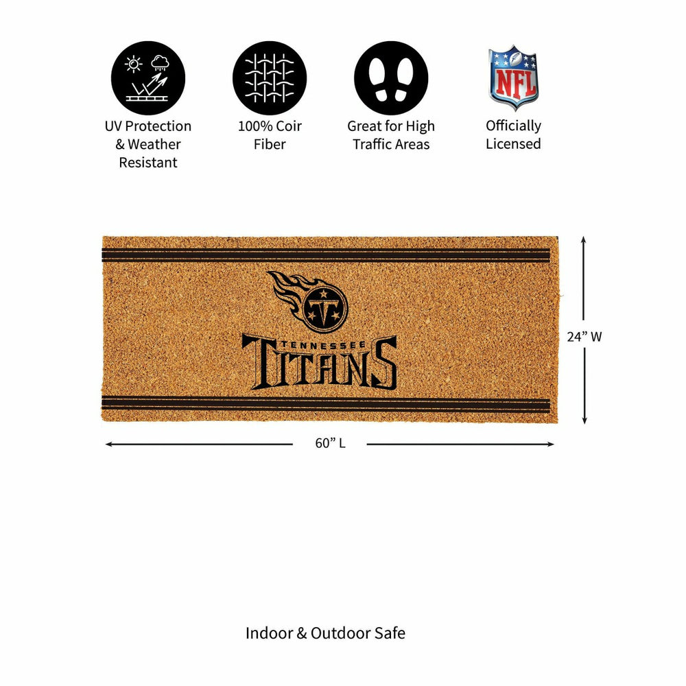Tennessee Titans Extra Large One Color Coir Mat, 60"x24", NFL
