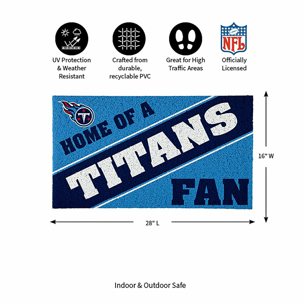 Tennessee Titans, PVC Mat COLOR, Home of a Fan, NFL