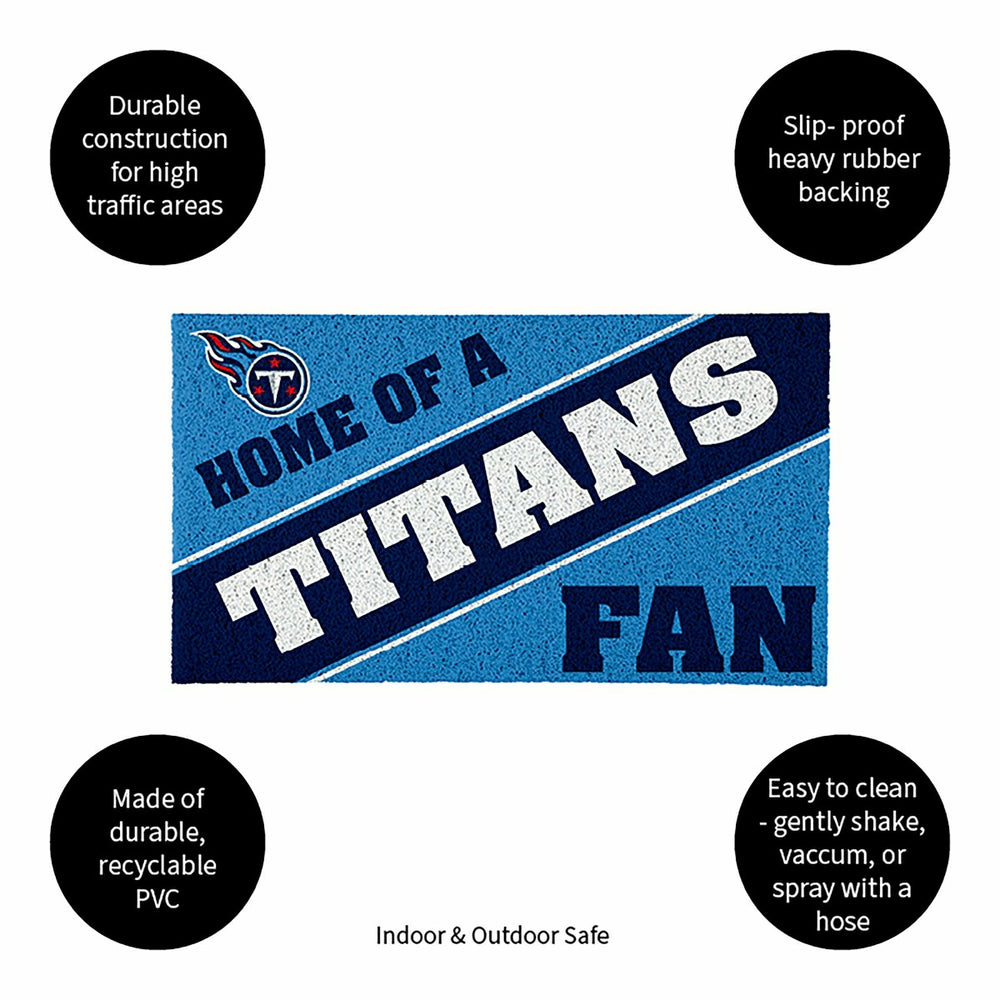 Tennessee Titans, PVC Mat COLOR, Home of a Fan, NFL