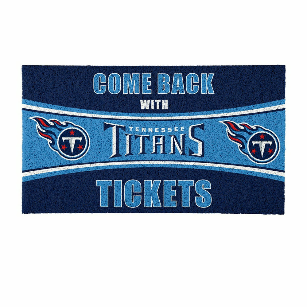 28" x 16" PVC Trapper Mat, Come Back with Tickets, Tennessee Titans, NFL