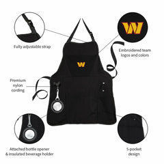 Grill Apron, Black, Washington Commanders, NFL, Home