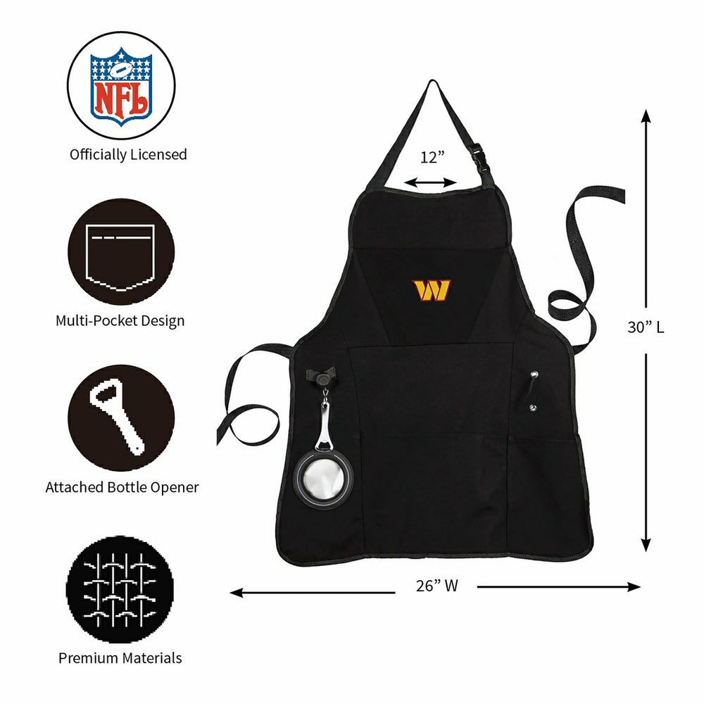 Grill Apron, Black, Washington Commanders, NFL, Home