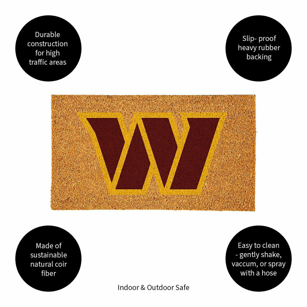 Coir Mat, 16"x28", Washington Commanders, NFL