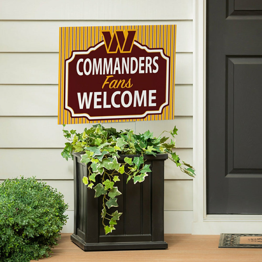Washington Commanders Coroplast Yard Sign, "Fans Welcome", NFL, Home