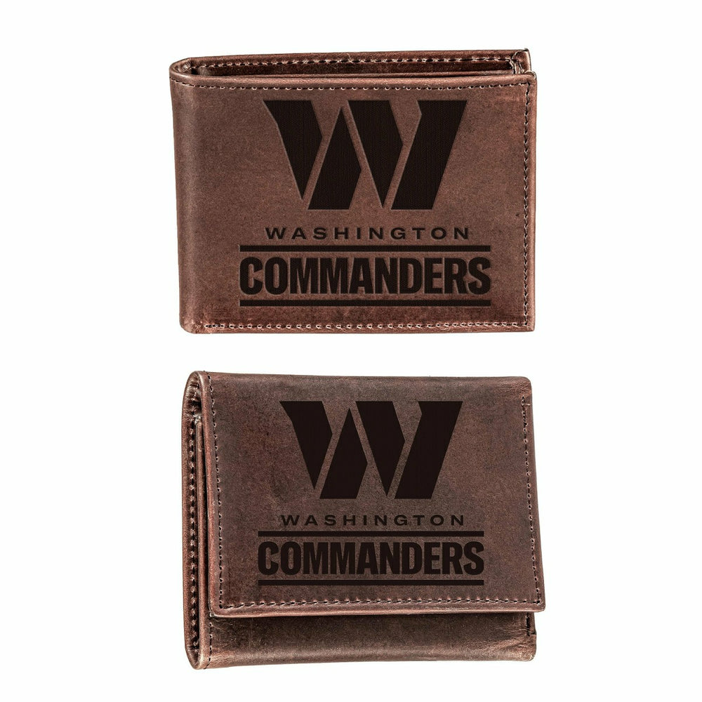 Washington Commanders, Bi-Fold and Tri-Fold Wallet Gift Set, Brown, NFL, Home