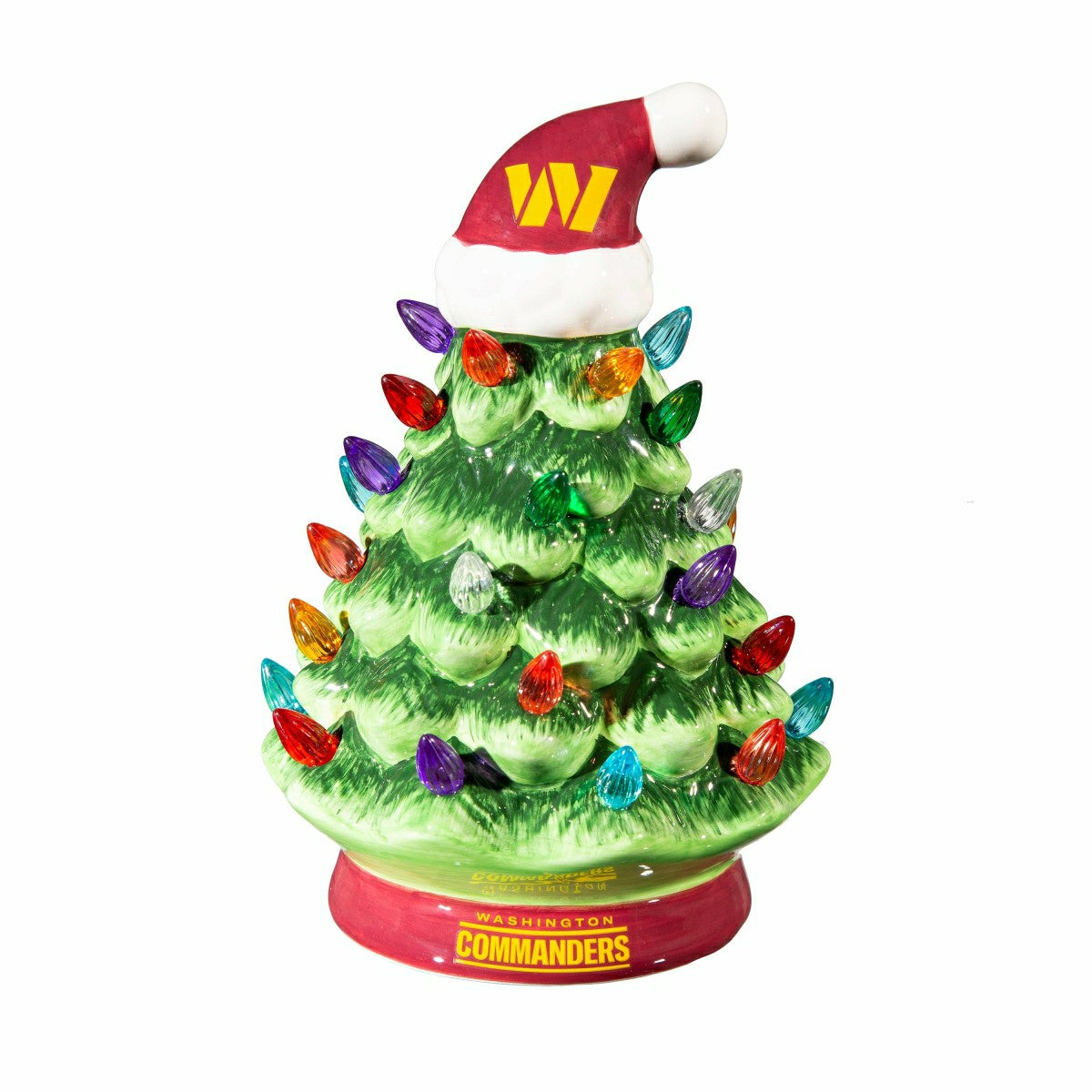 8" LED Ceramic Christmas Tree, Washington Commanders, NFL, Home
