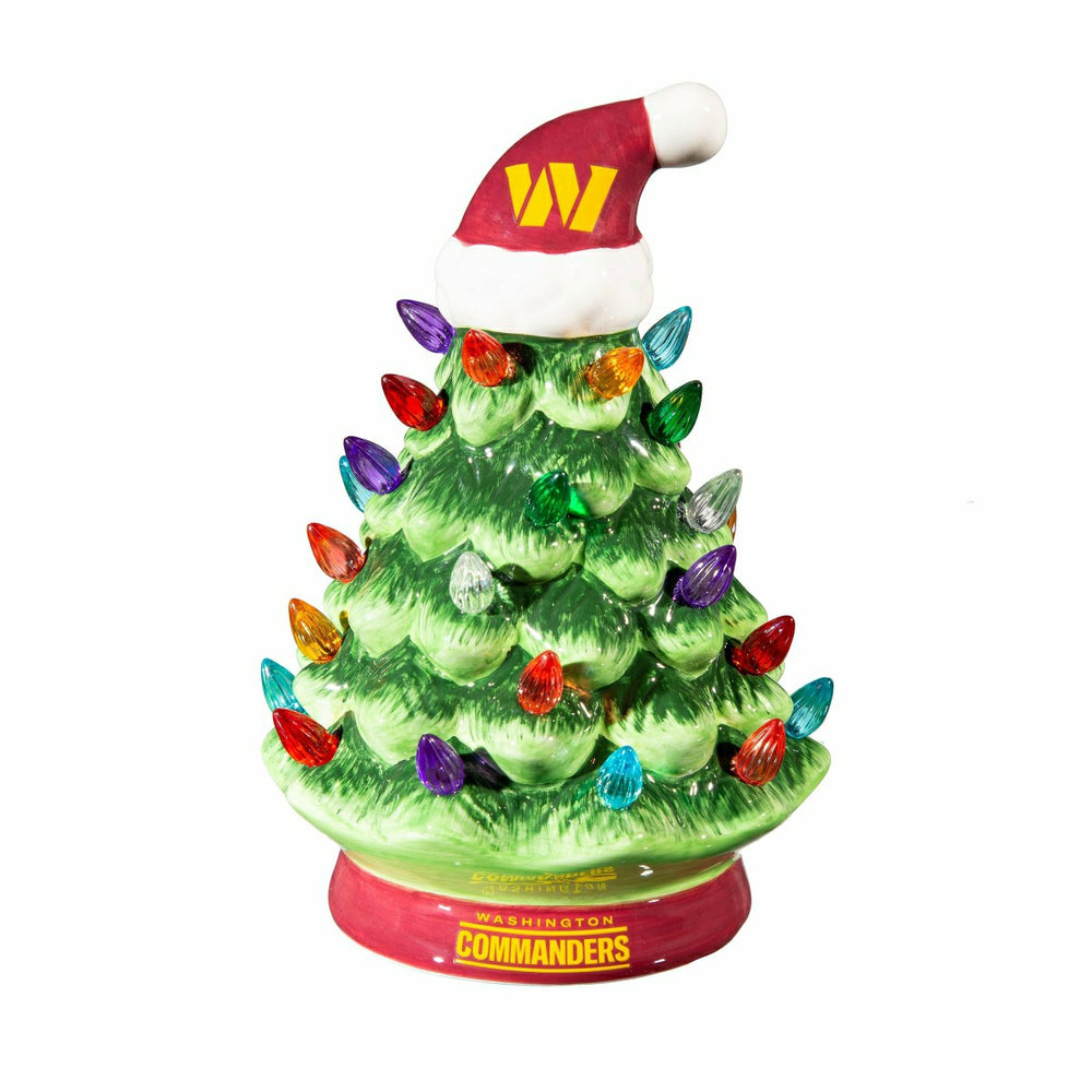 8" LED Ceramic Christmas Tree, Washington Commanders, NFL, Home