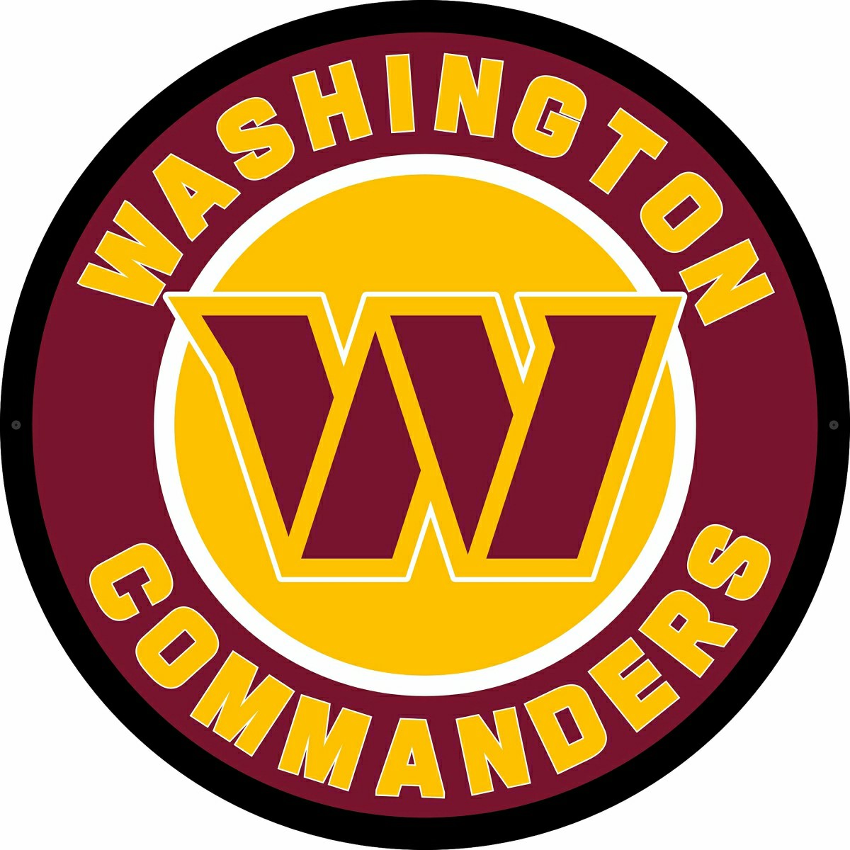 LED Wall Decor, Round, Washington Commanders, NFL, Home