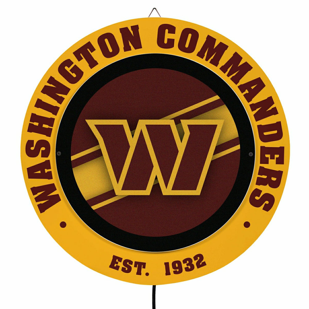 Washington Commanders, Metal Lite, Round, NFL