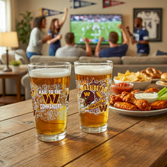 Washington Commanders 16oz Glass pint, Set of 2, NFL, Home