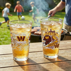 Washington Commanders 16oz Glass pint, Set of 2, NFL, Home