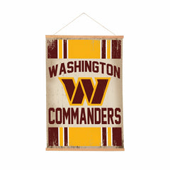 Washington Commanders, Canvas Wall Tapestry, Medium, 36x24, NFL, Home