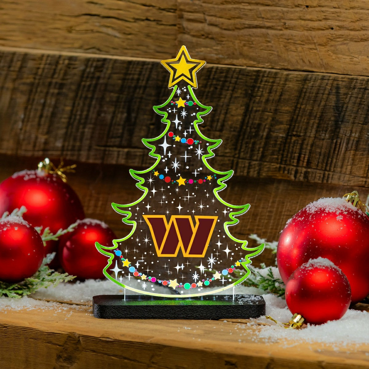 Washington Commanders NFL Football Holiday Tree Desklite LED Decor, NFL, Home