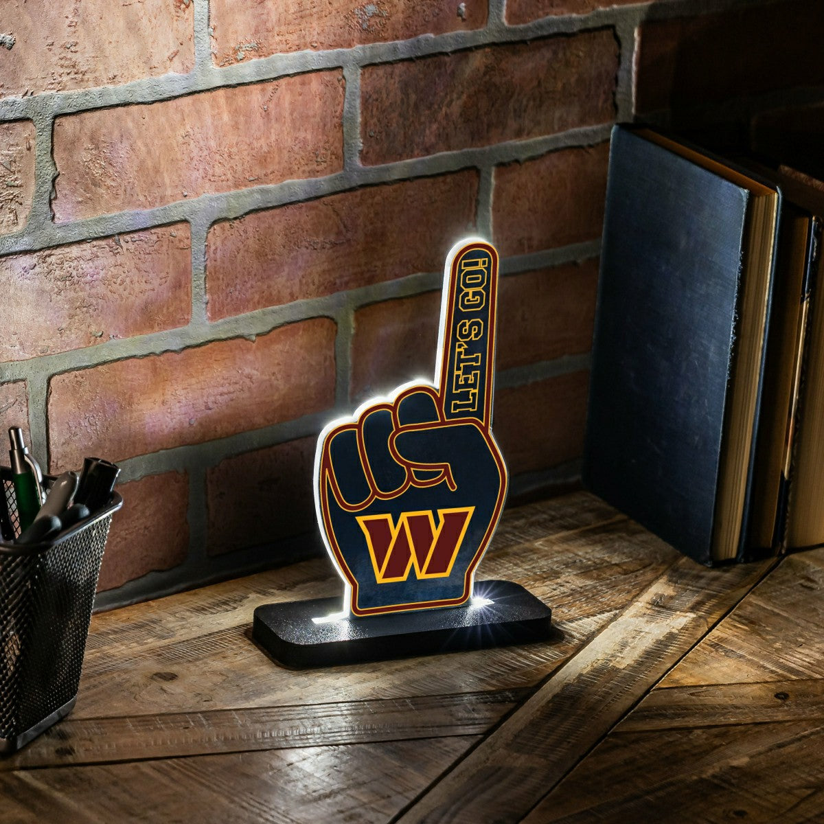 Washington Commanders NFL Football Foam Finger Desklite LED Decor, NFL, Home