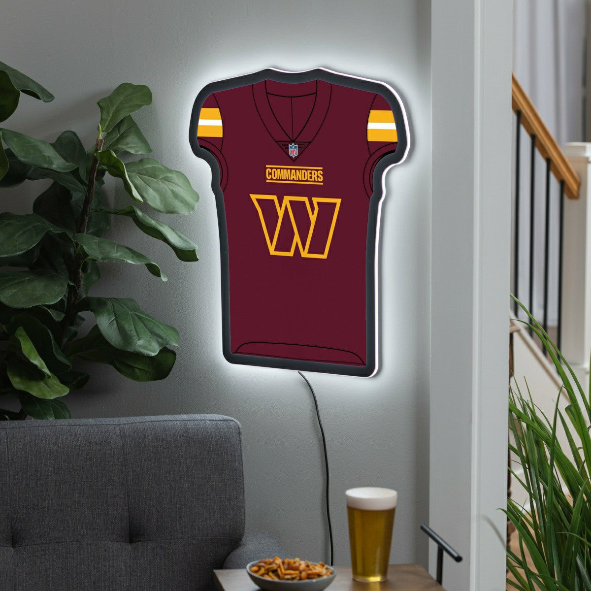 Washington Commanders NFL Football Jersey Edgelite LED Decor, NFL