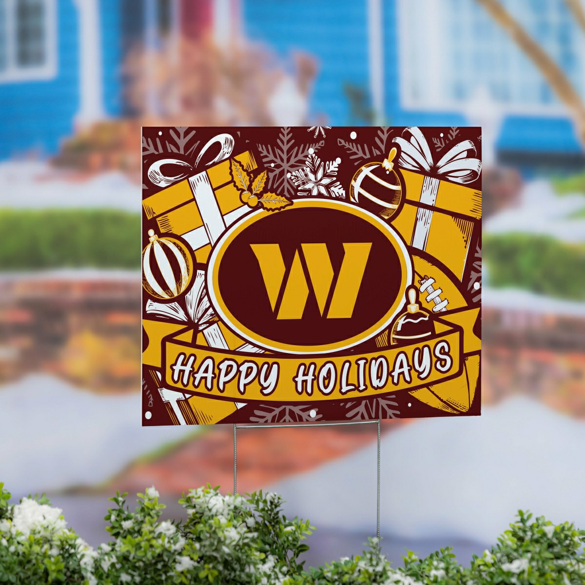 Washington Commanders Yard Sign, Holiday, NFL, Home