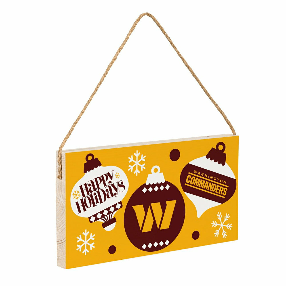 Washington Commanders Holiday Wood Wall Sign, 6x11, NFL, Home