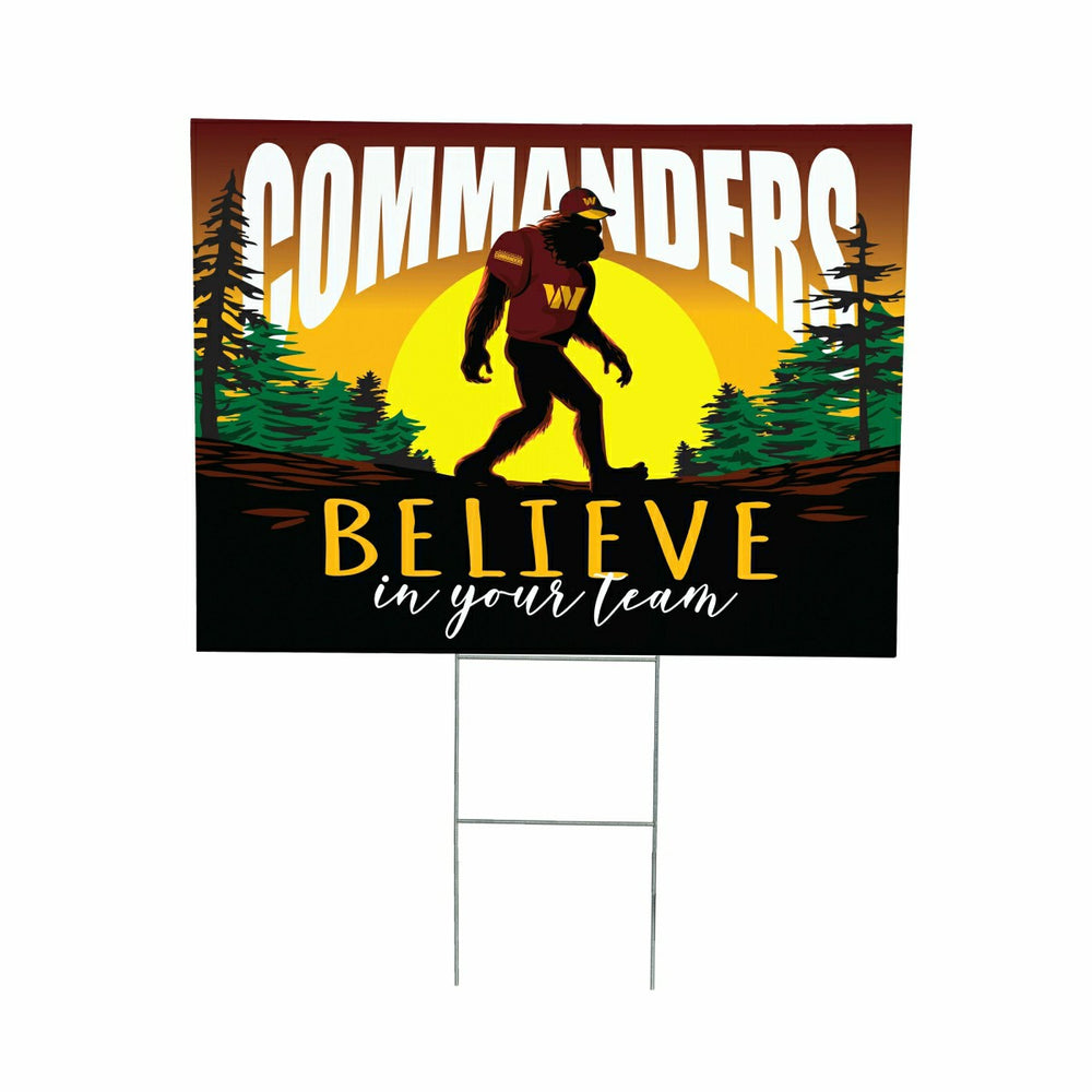 Washington Commanders Yard Sign, Bigfoot, NFL, Home