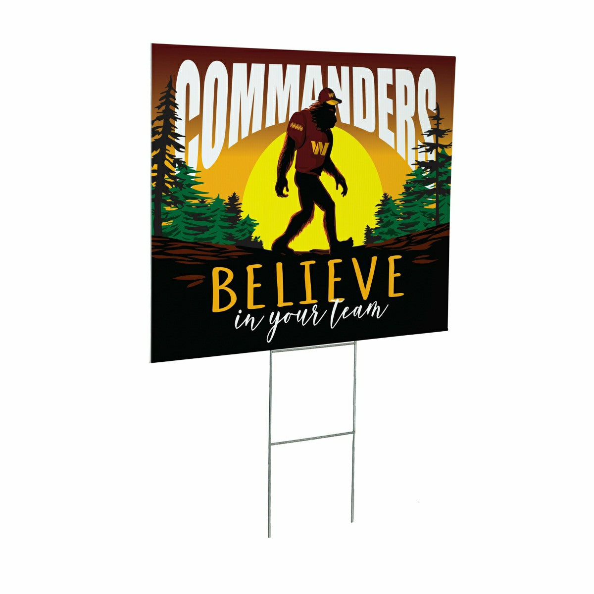Washington Commanders Yard Sign, Bigfoot, NFL, Home