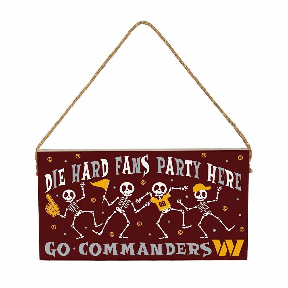 Washington Commanders Halloween Wood Wall Sign, 6x11, NFL, Home
