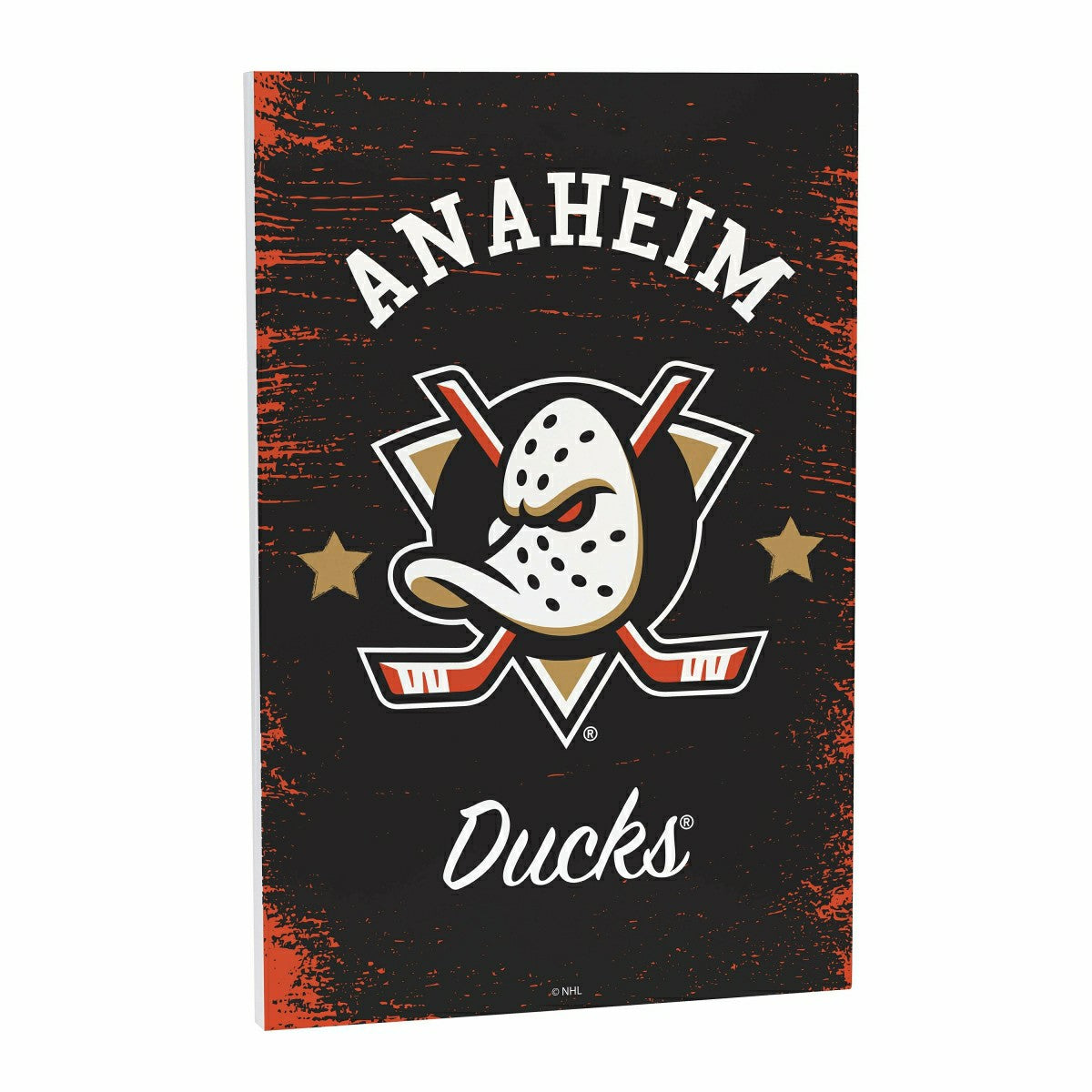 Anaheim Ducks Wood Wall Sign, 16x24, NHL, Home