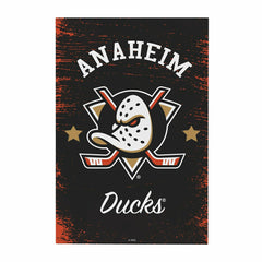 Anaheim Ducks Wood Wall Sign, 16x24, NHL, Home