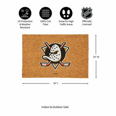 Anaheim Ducks Large Full Color Coir Mat, 36"x24", NHL