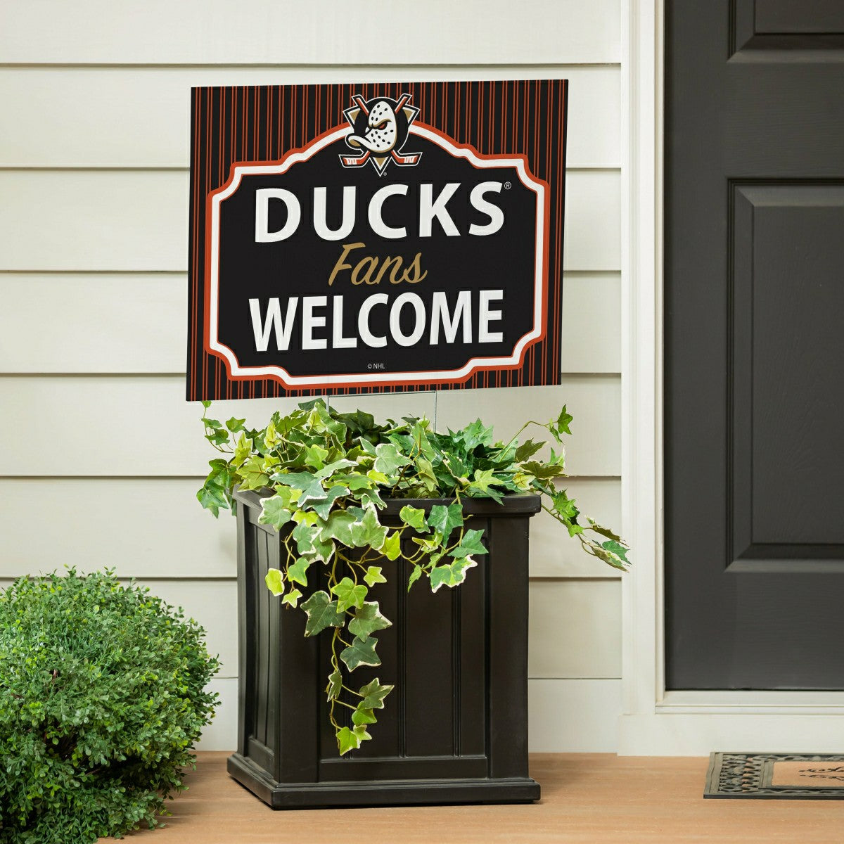 Anaheim Ducks Coroplast Yard Sign, "Fans Welcome", NHL, Home