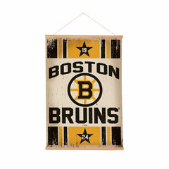 Boston Bruins, Canvas Wall Tapestry, Medium, 36x24, NHL, Home