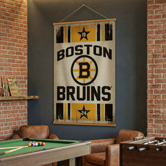 Boston Bruins, Canvas Wall Tapestry, Large, 54x36, NHL, Home